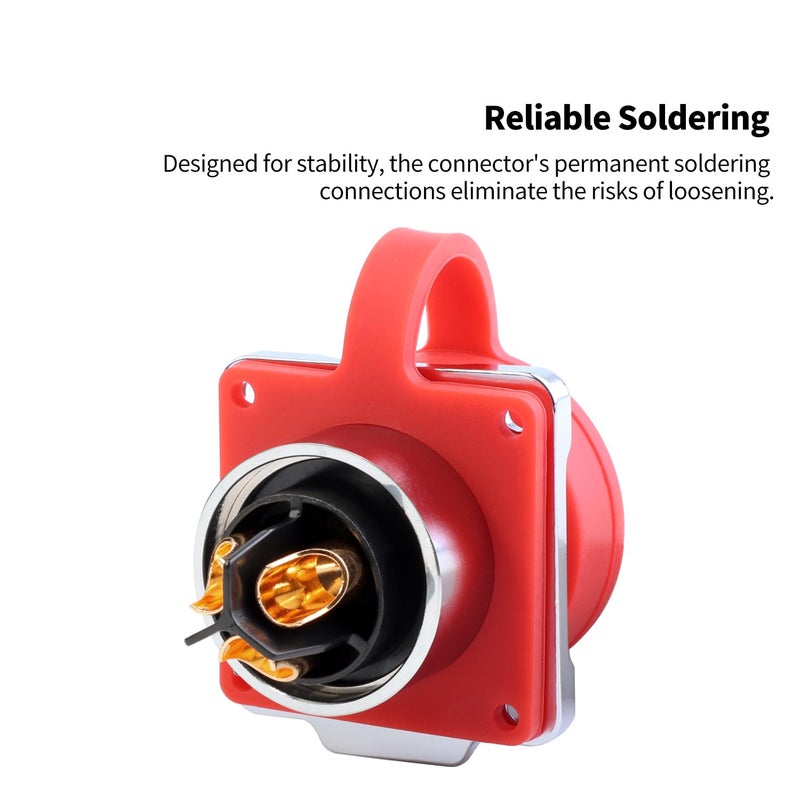CNLINKO DH-24 3 PIN Industrial Waterproof Connectors, IP68 Circular Connector, Hard Metal Anti-Interference Shell, Quick Plug Aviation Connector, M24 Panel Mount Flange Socket (3-Pin) - Image 3